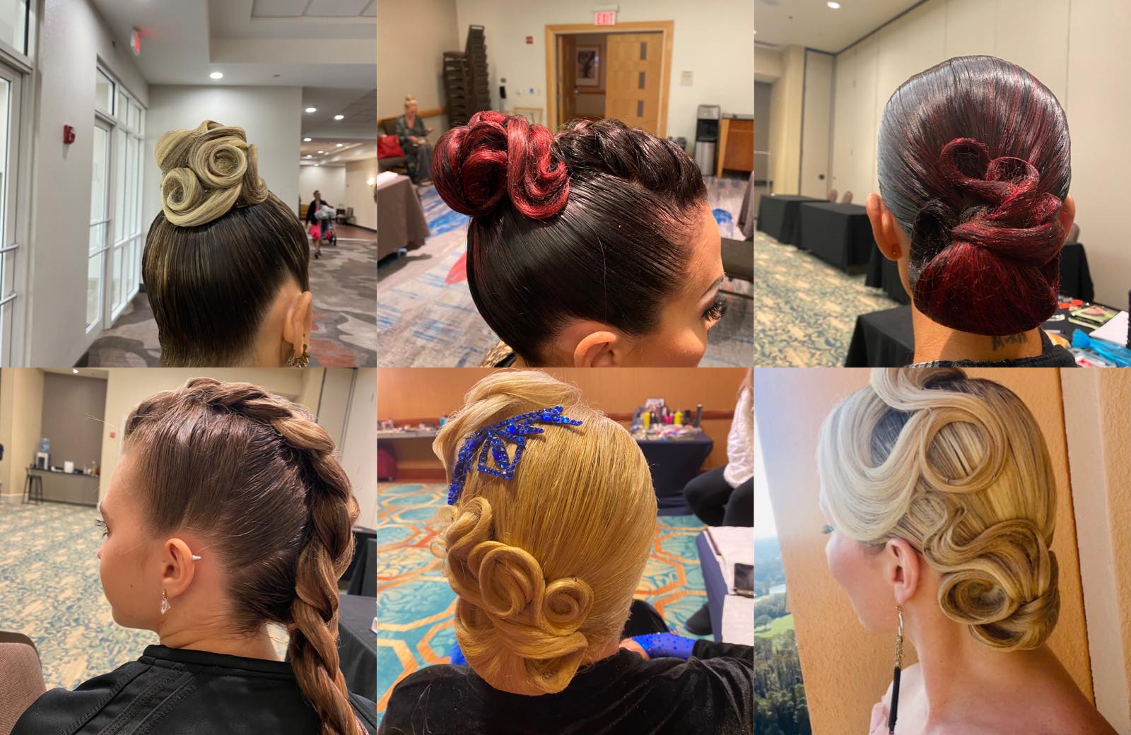 Professional hair styling and makeup for dance event