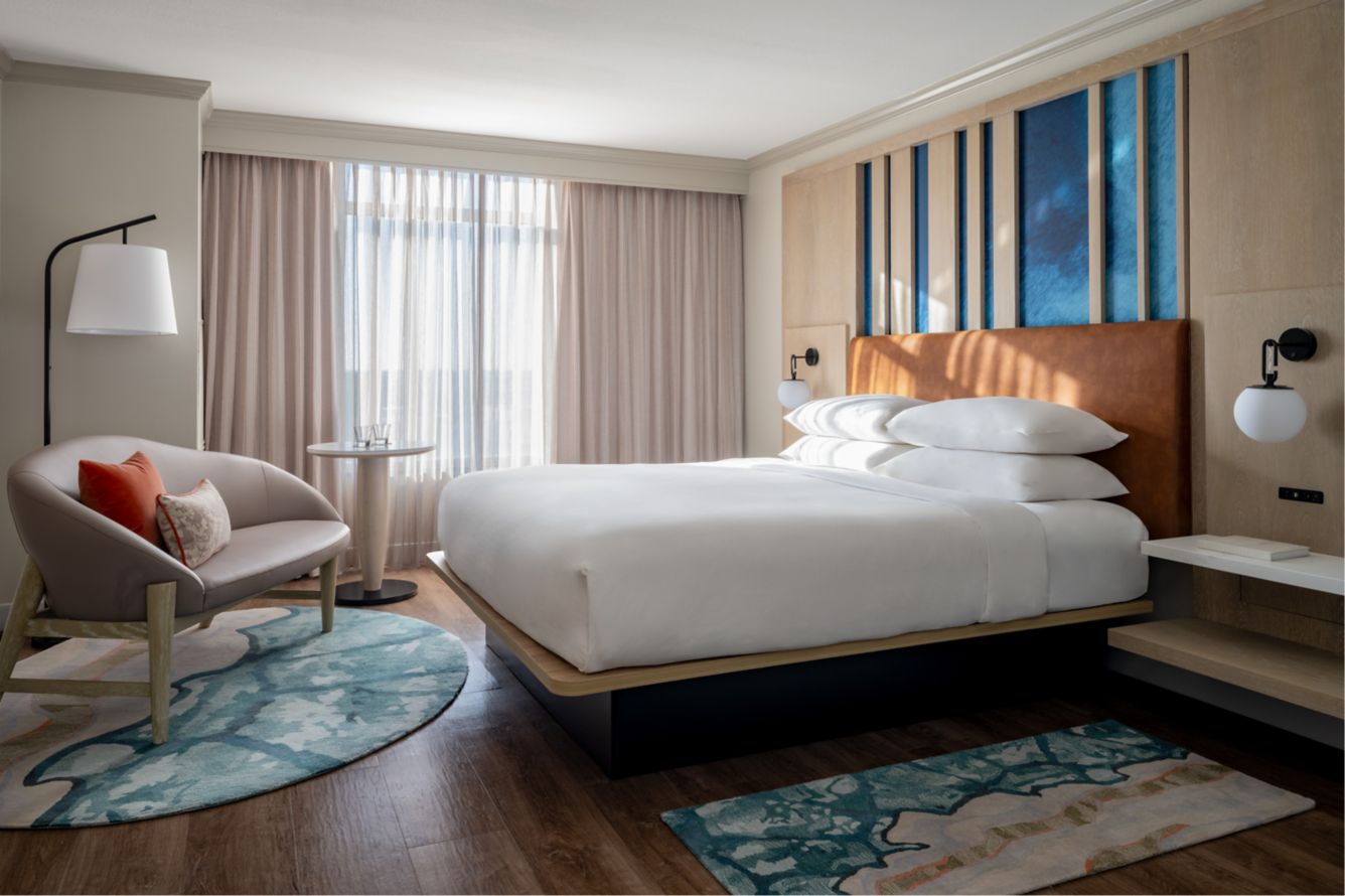 Spacious suite at Marriott Clearwater with living area